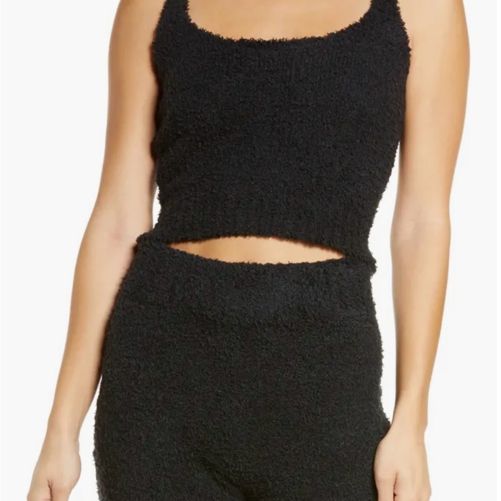 SKIMS Black Onyx Fuzzy Tank Top - 2x/3x